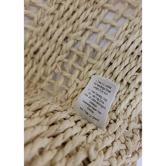 J.CREW Marseille 100% Paper Straw Open Weave Unstructured Market Tote Bag Beach - Picture 12 of 16